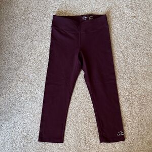 L.L. Bean UPF 50 Burgundy Leggings